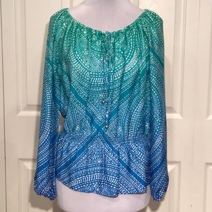 Ellen Tracy L/S Flowy Top